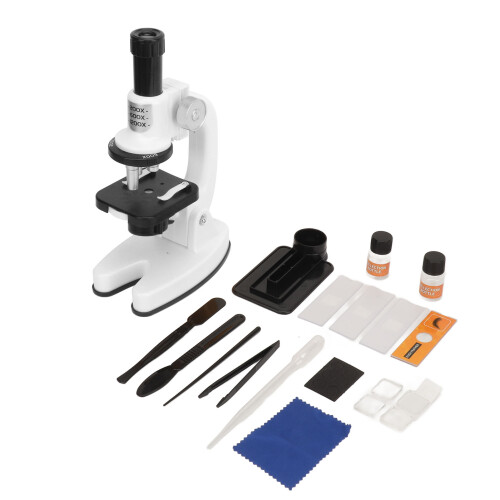 Kit de microscope pour enfants 200x,600x,1200x portable blanc 1