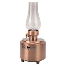 Lámpara de mesa vintage 57 mm 1200 mAh púrpura-bronce altavoz