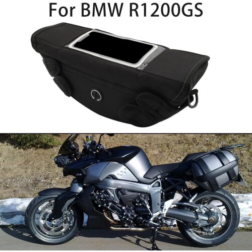 Cable Compatible Waterproof Handlebar Storage Bag For All Motorcycle Handlebars Including Honda Monkey 125 Universal Fit 1