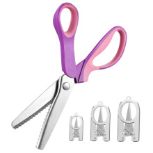 4 Piece Scissors Kit Serrated Edges Scalloped Zigzag Applique Scrapbook Fabric Dressmaking Paper Cutting ABS