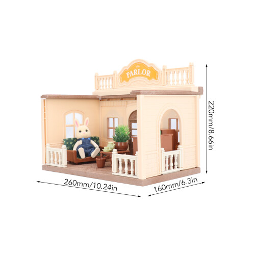 Mesa de TV de plástico para casa de muñecas, a escala 1:12. 1