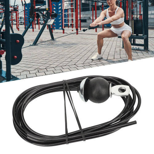 Polea de cable de acero de 5 mm, plateada, 220.5 lb, 8.2 ft