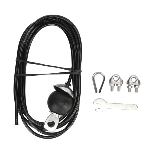 Polea de cable de acero de 5 mm, plateada, 220.5 lb, 8.2 ft 2
