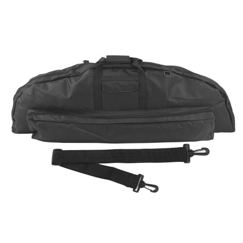 Large Canvas Compound Bow Bag 115cm with Arrow Pocket, Black 2