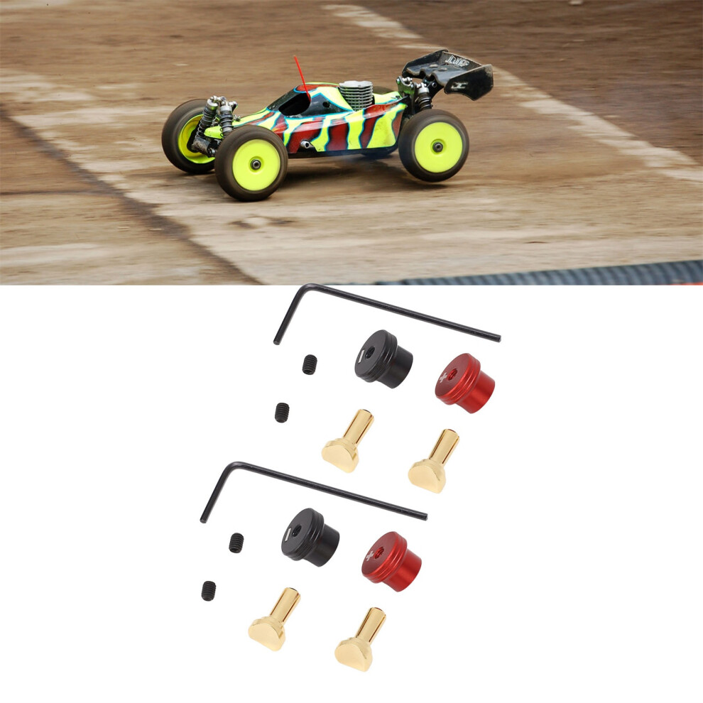 4Pcs Aluminum Rc Battery Heatsink Plug Set For Off-Road Cars 4.0Mm Banana Connectors 8731335982465