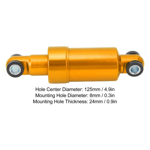 125 mm hinterer Stoßdämpfer 750 lb Aluminium Gold 1