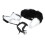 Set di coda e orecchie da lupo in pelliccia artificiale, 50 cm, Bianco/Nero 1