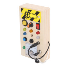 Amperometro di tipo lungo LED giocattolo in legno di tiglio 2xAAA-36M+