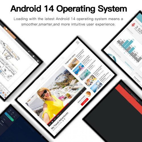 10.1-Inch Android Tablet 8GB RAM 256GB ROM + T21 Earbuds 2