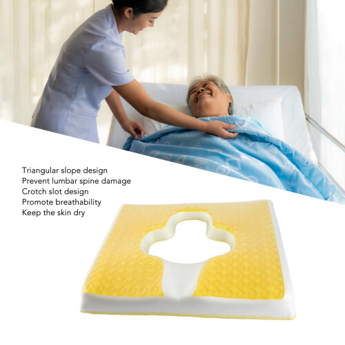 Yellow Triangular Slope Nursing Sitting Cushion 44x38x6cm 2