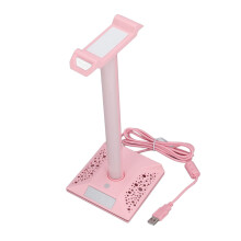 Soporte RGB para auriculares de juego, 2 puertos USB, diámetro de 2,2 cm