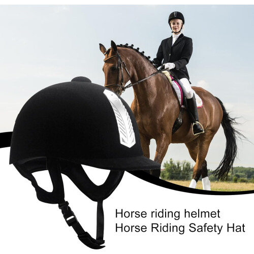 Riding Cap Black, Robust Unisex Riding Helmet, Ergonomic 52 cm Adjustable Size, Ventilated 2