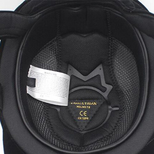 Riding Cap Black, Robust Unisex Riding Helmet, Ergonomic 52 cm Adjustable Size, Ventilated 1