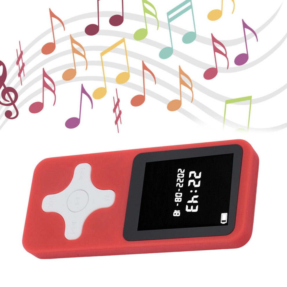 Bluetooth Mp3 Player 1.77In Lcd Hifi Sound Fm Radio Recorder Alarm 8Gb Red 3121335991010