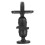 Supporto sferico in nylon nero a 360 per GPSMAP 162-180 16