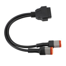 Adaptateur OBD 2 en 1, câble 4P-6P vers 16P pour moto