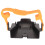 Support d'hélice Air 3 en ABS 9,6x8,5x7,8 cm Noir-Orange 16