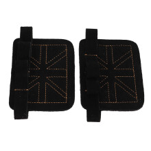 Fitness-Gym-Griffpolster, verdicktes Doppel-Layer-Rindleder, 4-Finger-Gym-Handschuhe für Krafttraining, Workout, Übungen, Schwarz