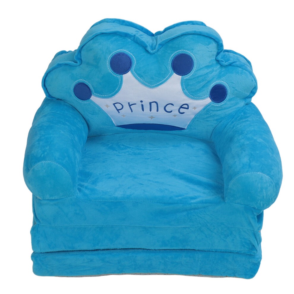 Blue Foldable Cartoon Kids Sofa Chair Ideal for Reading and Play
