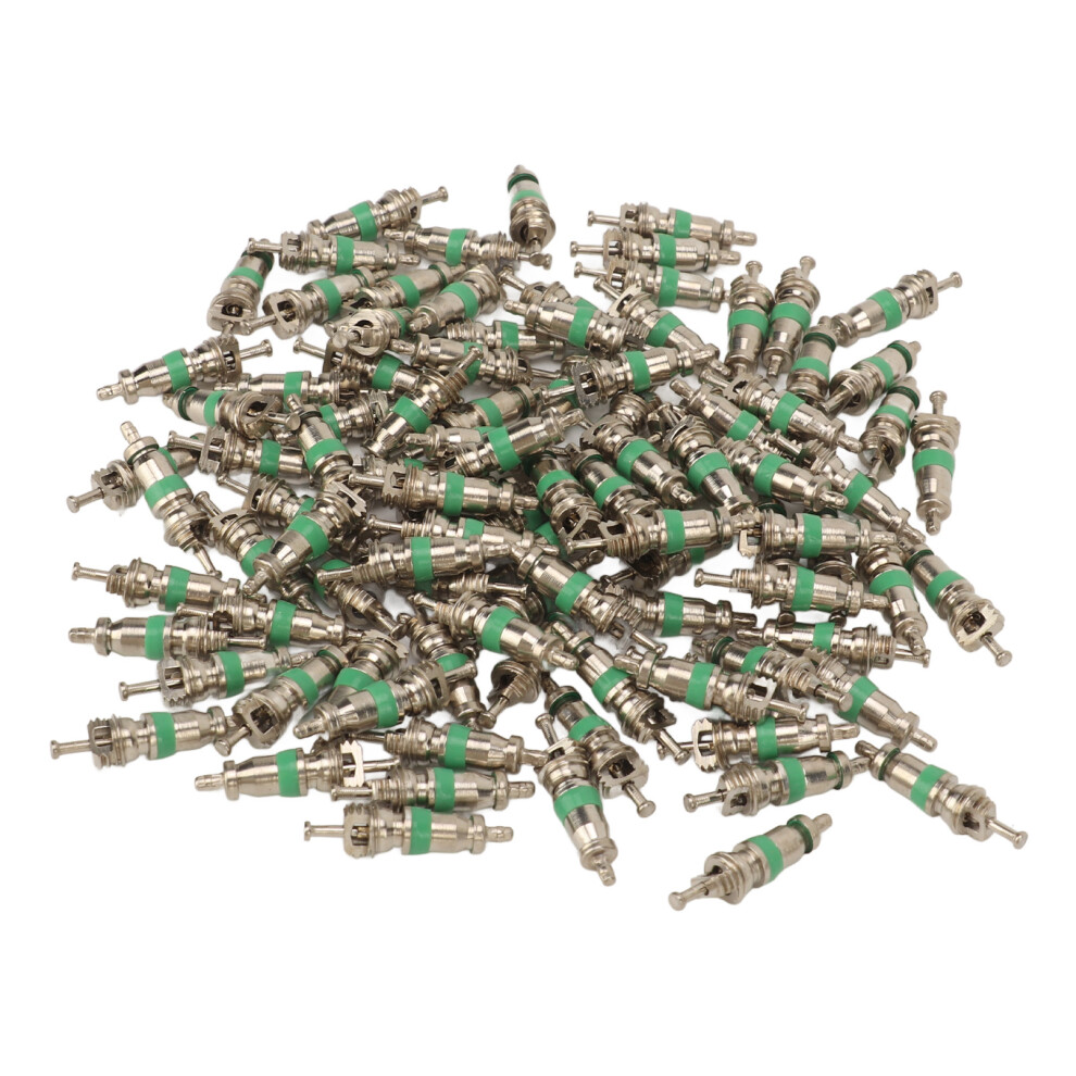 100Pcs R12 American Valve Core With Rubber Ring For Car Air Conditioning Green 4661335996282