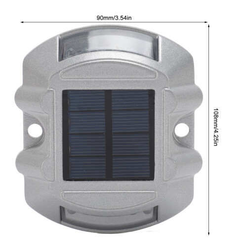 Solar Road Stud-Licht 6 V 1,8 W Aluminium Blau 12-LED 1