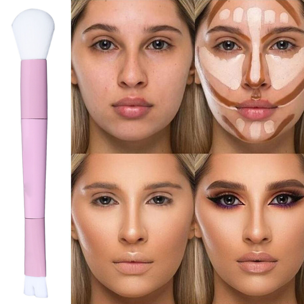 Nose Contour U-Shaped Makeup Brush 6.9in Dual End Sculpting Tool