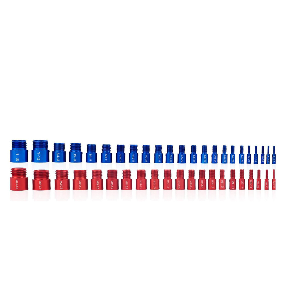 44 Pcs Nut Bolt Gauge Set - Detachable Sae & Metric Thread Checker 4911335998725
