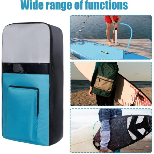 Inflatable Paddle Board Bag - Portable Surfboard Backpack, Travel Paddleboard Case, Universal Fit, Lightweight 1