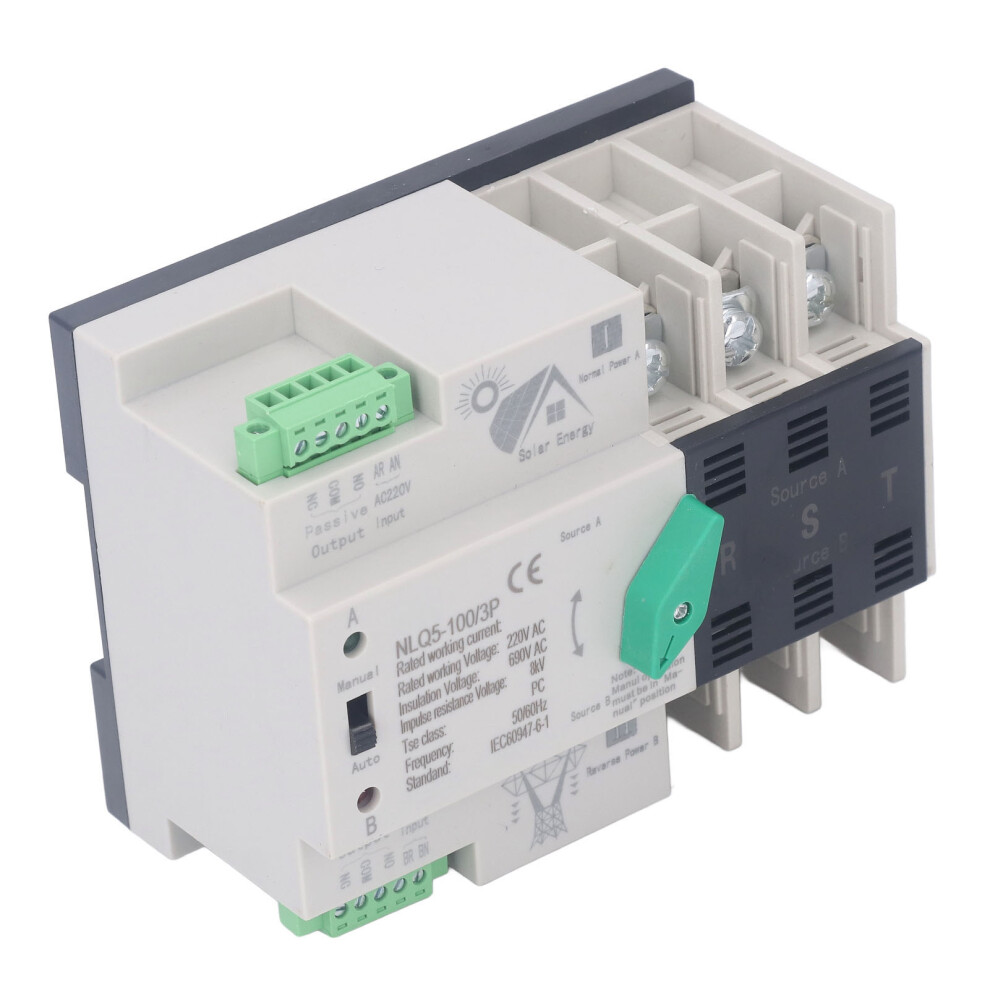 Dual Power Automatic Transfer Switch 63A 3P, Fast Switch, Pc Flame Retardant 4971335999450