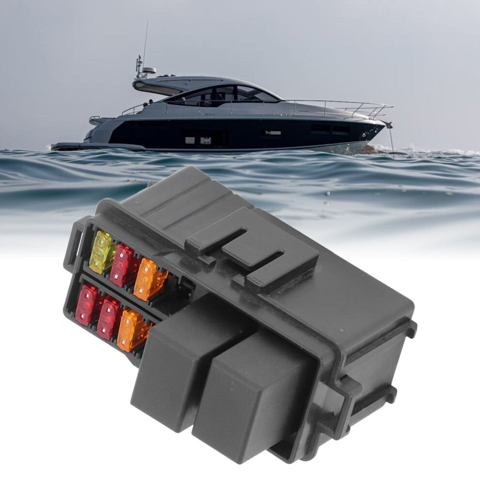 Heat Resistant 12Vdc Fuse Relay Box With 2 Relays & 6 Fuses For Vehicles 3341336000300