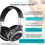Wireless Bluetooth Headset with Display, 600mAh Battery, Foldable, Comfortable Headband 2