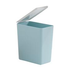 Mini poubelle avec couvercle bleu clair 16 x 16 x 7 cm 1,8 L