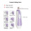 Kit de perceuse à ongles électrique à 6 embouts 2xAA Violet 5