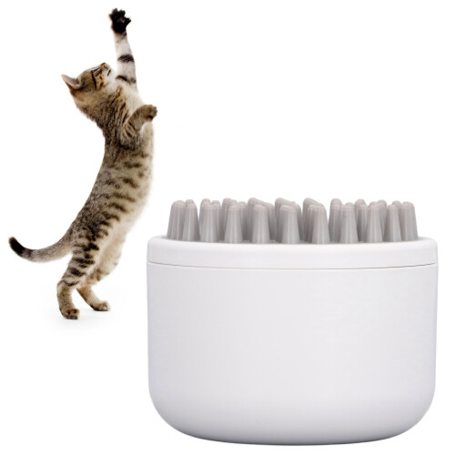 Brosse de massage pour chat 2  1,2 V NiMH 7,5  7,5  6,5 cm Blanc