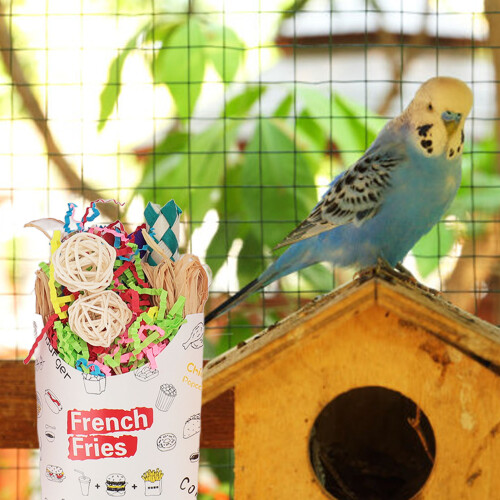Futterbecher-Vogelspielzeug 3er-Set – Farbe zufällig 2