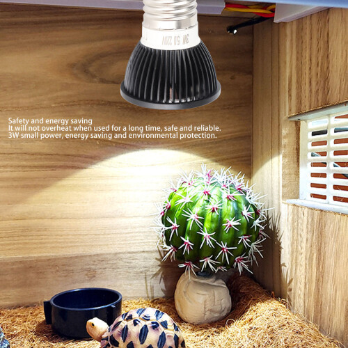 Lampada basking per rettili UVB5.0, 3W 6.5x5cm ABS, 220V 2