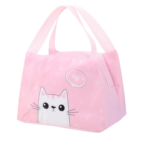Lunch-Tasche Pink Cat - große Kapazität, Größe L 1