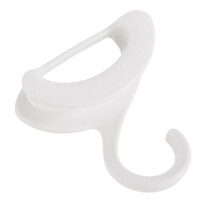 Appendiborsa a forma ad arco, PP bianco, 70 g, Multifunzione