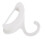 Appendiborsa a forma ad arco, PP bianco, 70 g, Multifunzione 12