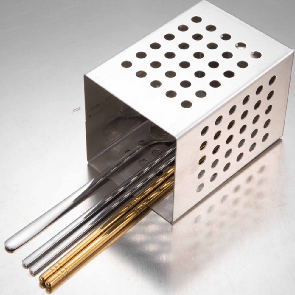 Stainless Steel Square Kitchen Utensil Holder 9x13cm Organizer-image-OPC-PJDWT27-NEW