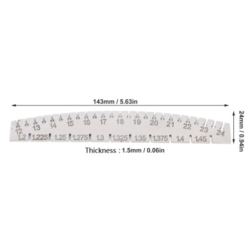 Portable Piano String Gauge Tool with Clear Engraved Measuring Scales 1