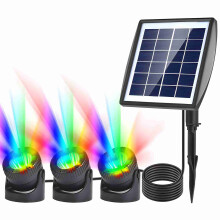 Luz solar para jardín 2200mAh, 300cm, negro