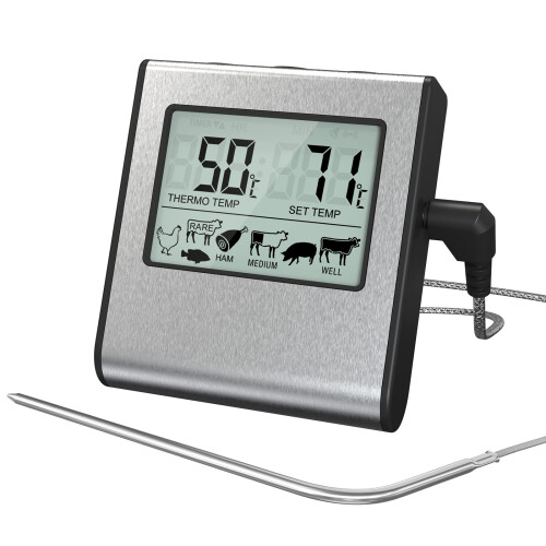 Termometro digitale per carne da 0–300 C, 7 programmi e timer 2