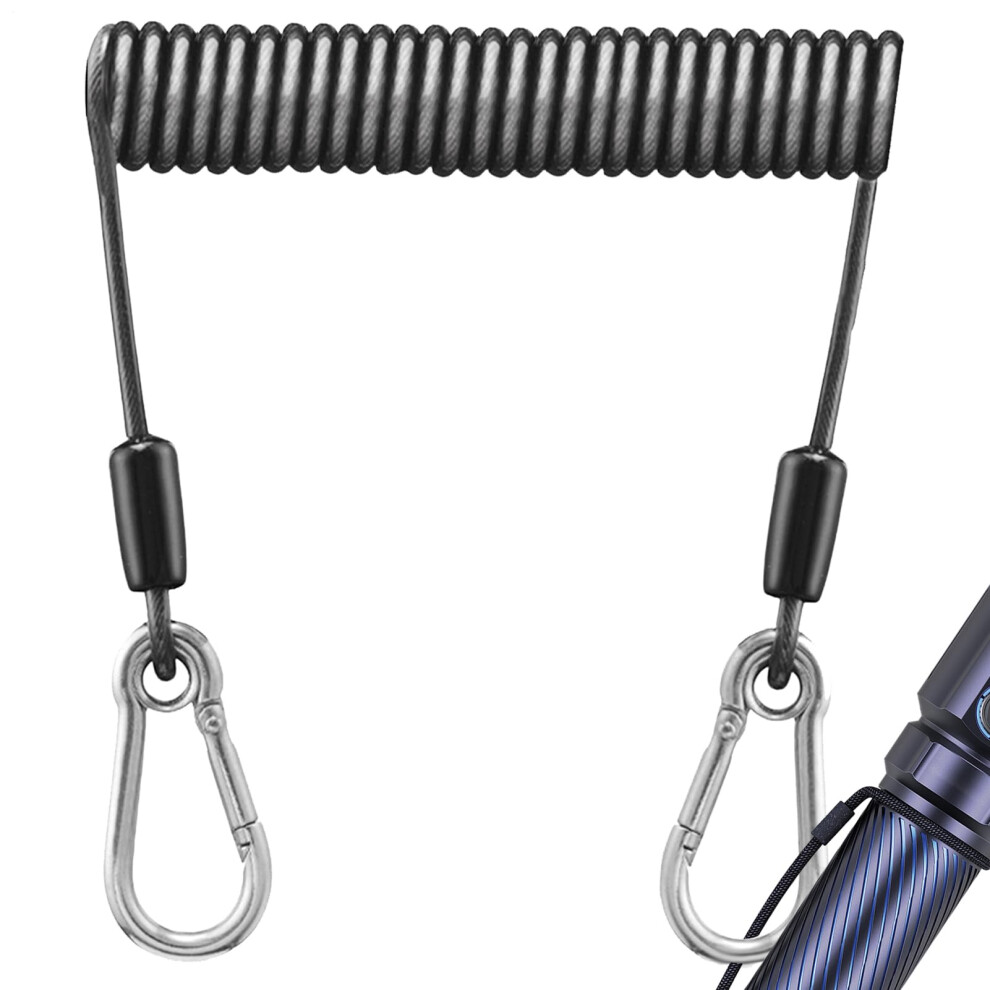 Lanyard With Fishing Heavy Duty Retractable Tether Stainless Steel Safety Cable For Deep Sea Tools Kayak Paddle 200 Cm 6493810530548