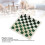 Set portatile di scacchi e dama 24 pezzi verde e bianco 50 cm 7