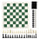 Set portatile di scacchi e dama 24 pezzi verde e bianco 50 cm 3