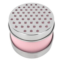 Râpe à boîte double-face rose 17x12x7 cm acier inoxydable 430