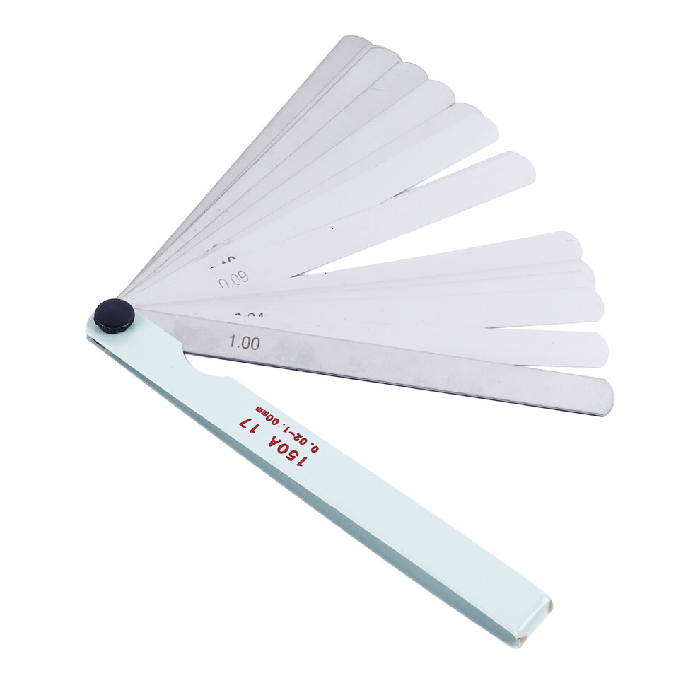 Stainless Steel Metric Feeler Gauge 17 Blades 0.02-1.0Mm For Fine Measurement 7891336014082