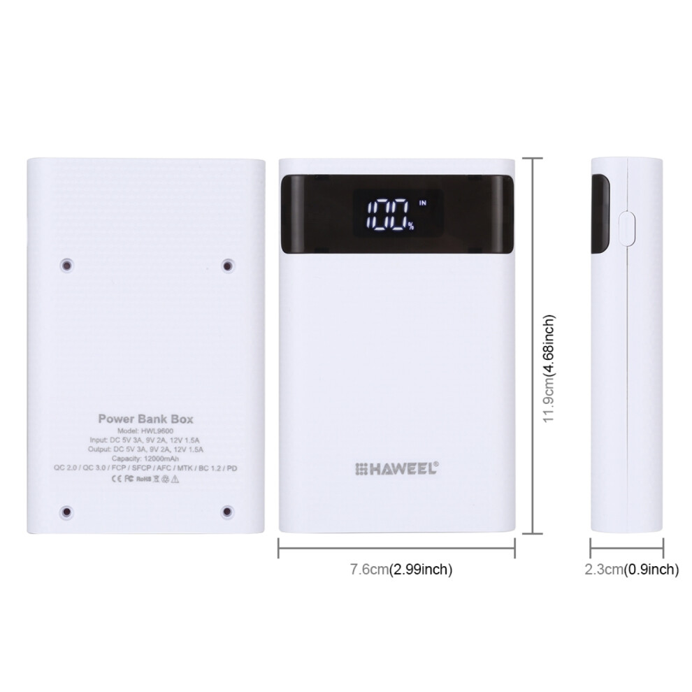 Diy Lithium Battery Power Bank Shell 5600-12000Mah 10X4.5x2.5cm 4971336013353
