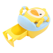Baby-Toilette Extra Groß Dick Süßer Cartoon-Ente Geformter Töpfchen für Kinder (Klassisches Modell) Gelb und Blau